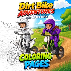 Dirt Bike Adventures – The Great Race Coloring Pages