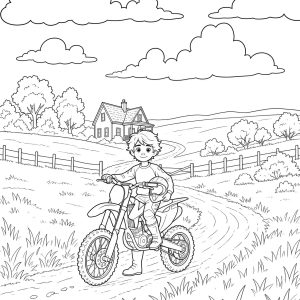 Dirt Bike Adventures – The Great Race Coloring Pages